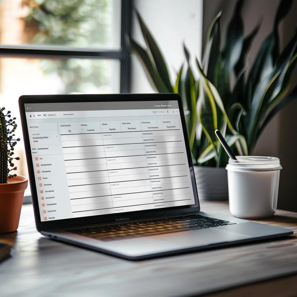 A close-up view of a Typeform online form displayed on a laptop screen, highlighting its key features and stylish design