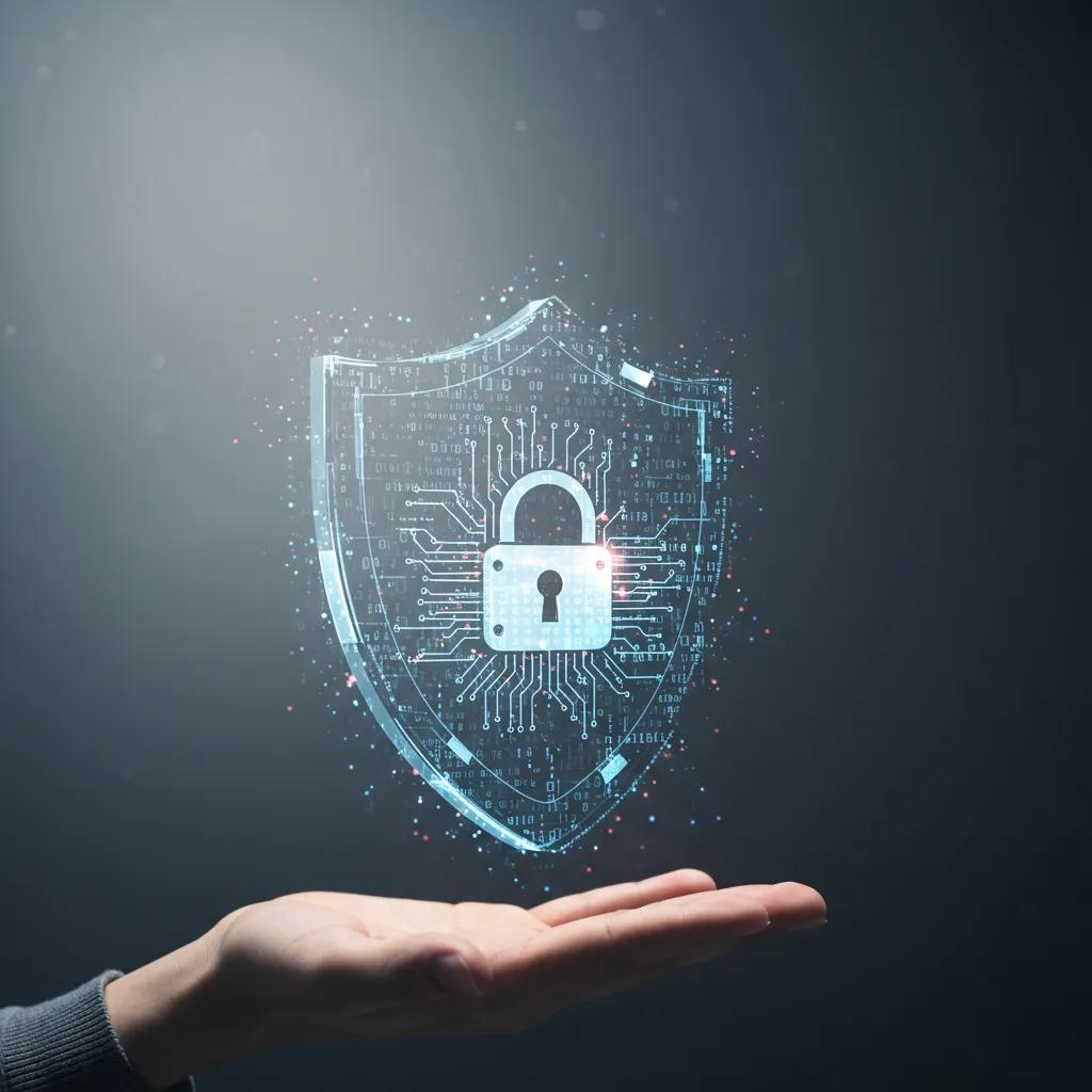 Surfshark VPN Review - Digital shield representing online security features of Surfshark VPN
