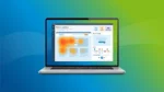Microsoft Clarity review showing heatmap dashboard and session recording analytics interface on laptop