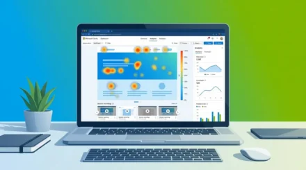 How to set up Microsoft Clarity dashboard showing heatmap and session recording interface